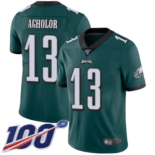 Men Philadelphia Eagles 13 Nelson Agholor Midnight Green Team Color Vapor Untouchable NFL Jersey Limited2